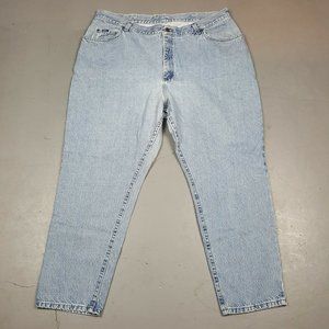 Vtg 90s Lee Mom Jeans Womens Plus Size 24 High Waisted Tapered High Rise 39x29